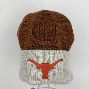 Texas Longhorns Football Team Beanie Hat Embroidered Orange Warm Winter Fold